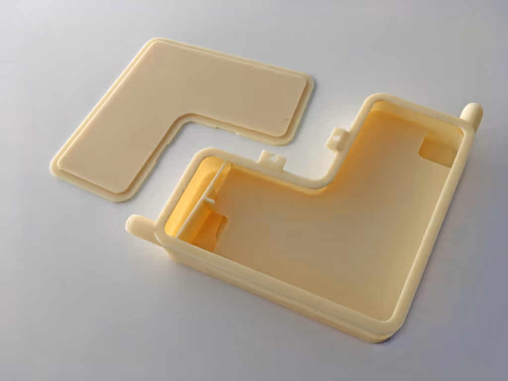 Parts of the 3D printed boiler made for Zoppas, printed in ULTEM 1010 resin.