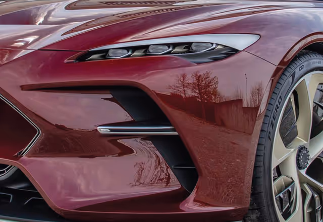 Close-up of Italdesign DaVinci concept car.