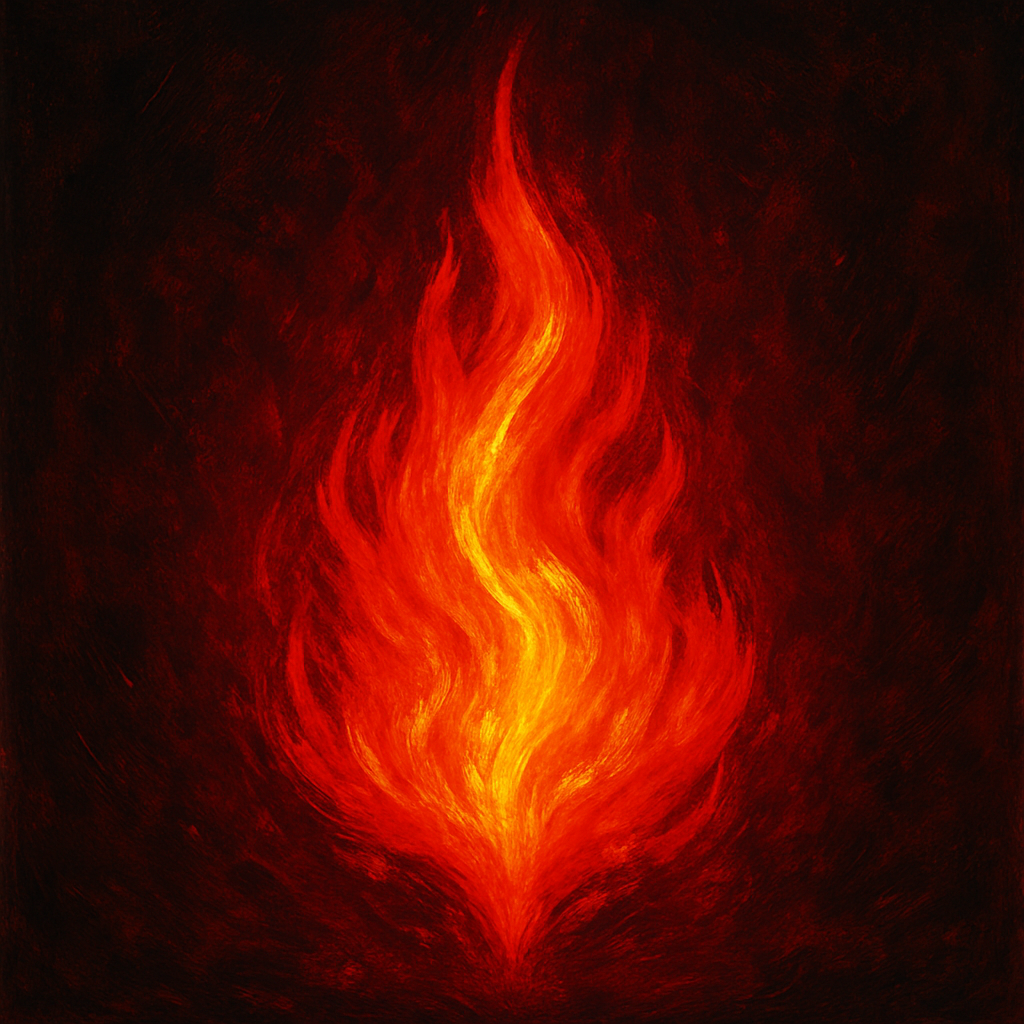 L'embrasement du feu intérieur correspond au Rouge Levant et à sa maitrise, aidée par l'association et sa philosophie.