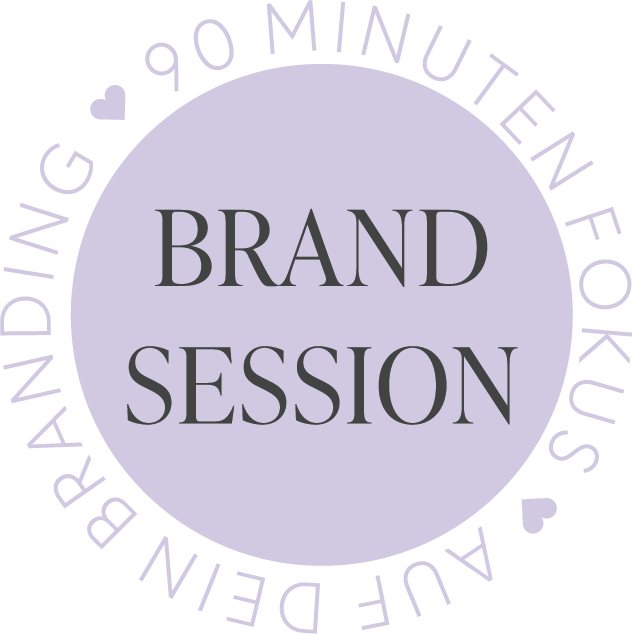 Brand Session Badge mit Hinweis auf 90 Minuten Fokus auf dein Branding