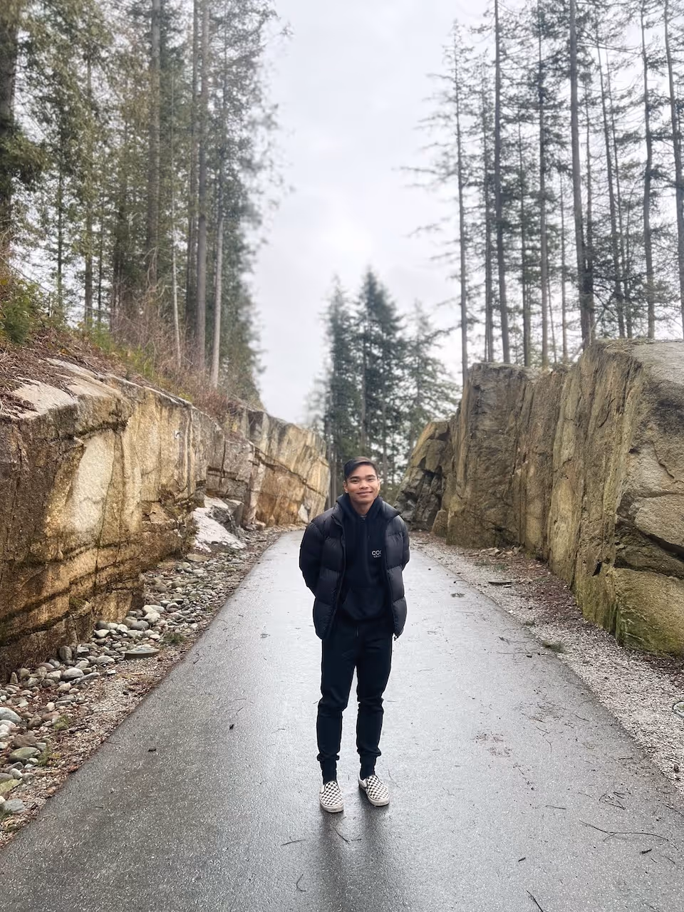 Bernard in the woods in BC