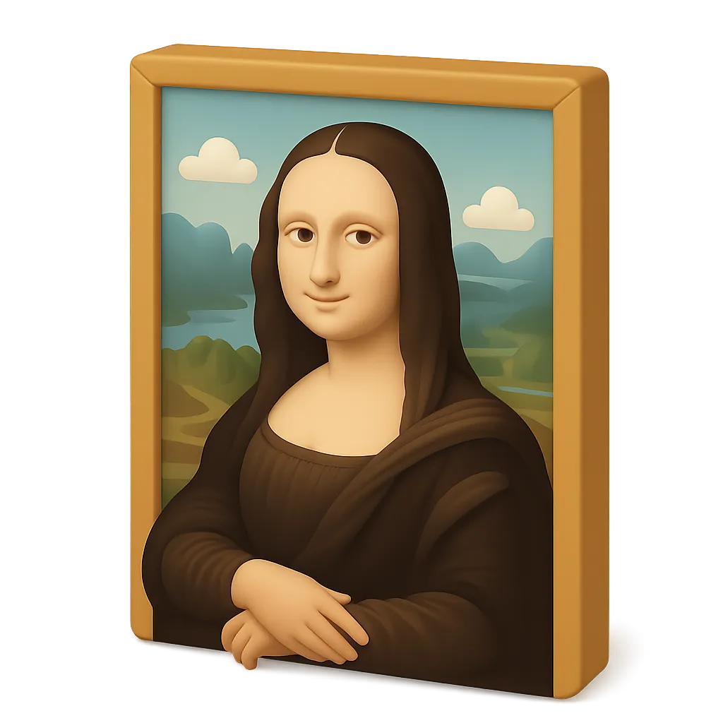 Mona Lisa painting icon