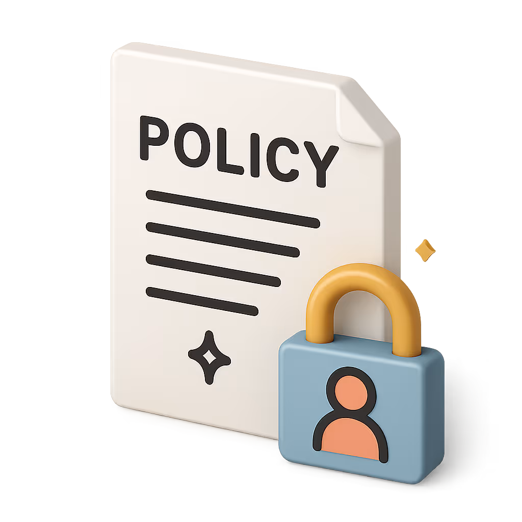 policy paper and lock icon