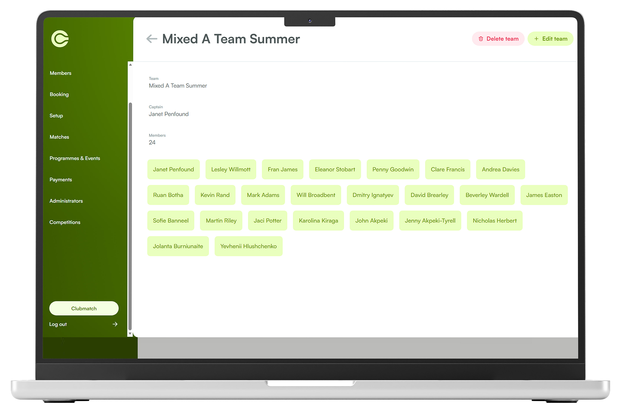 Team Captain – Select Team