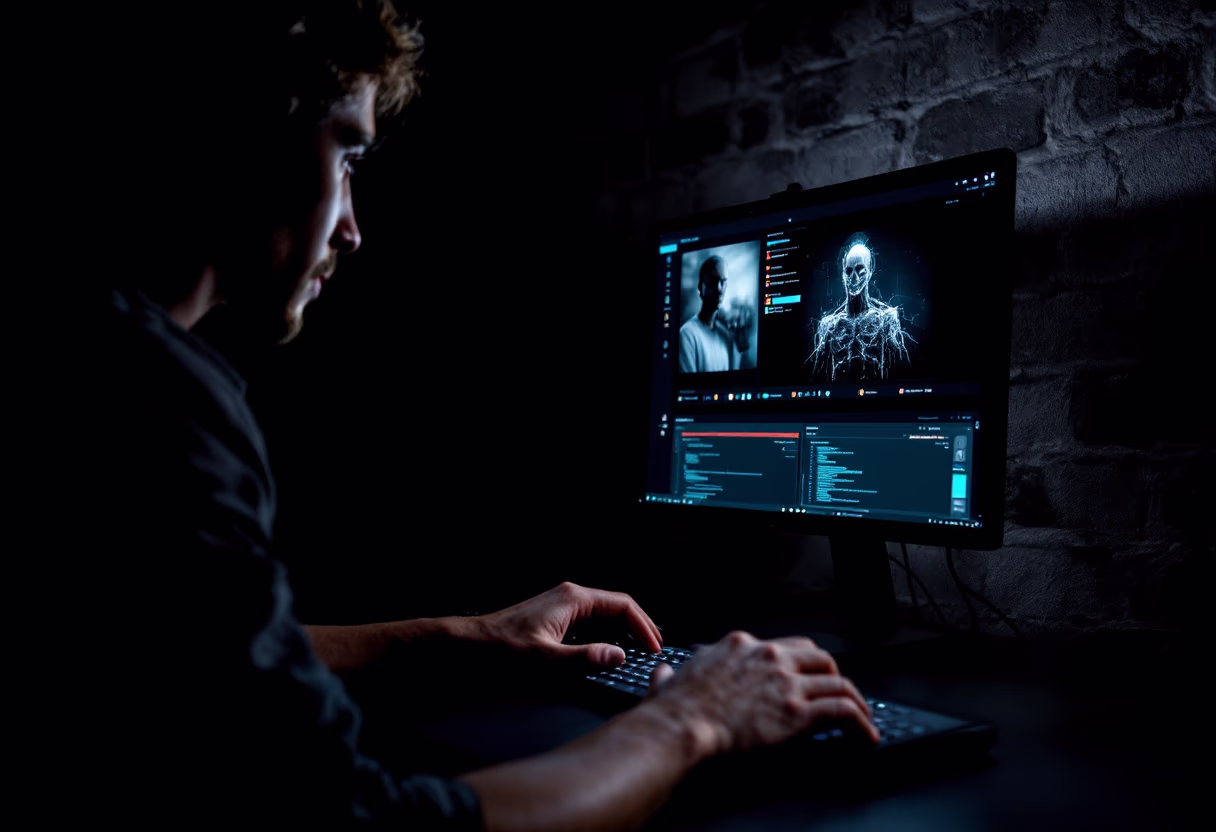 image of student engaging with ai tools