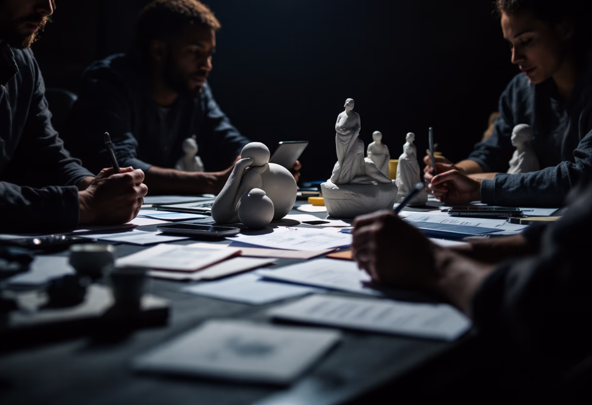image of a marketing strategy meeting for an ai marketing tech company