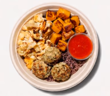 Turkey Meatball Bowl, House Grains