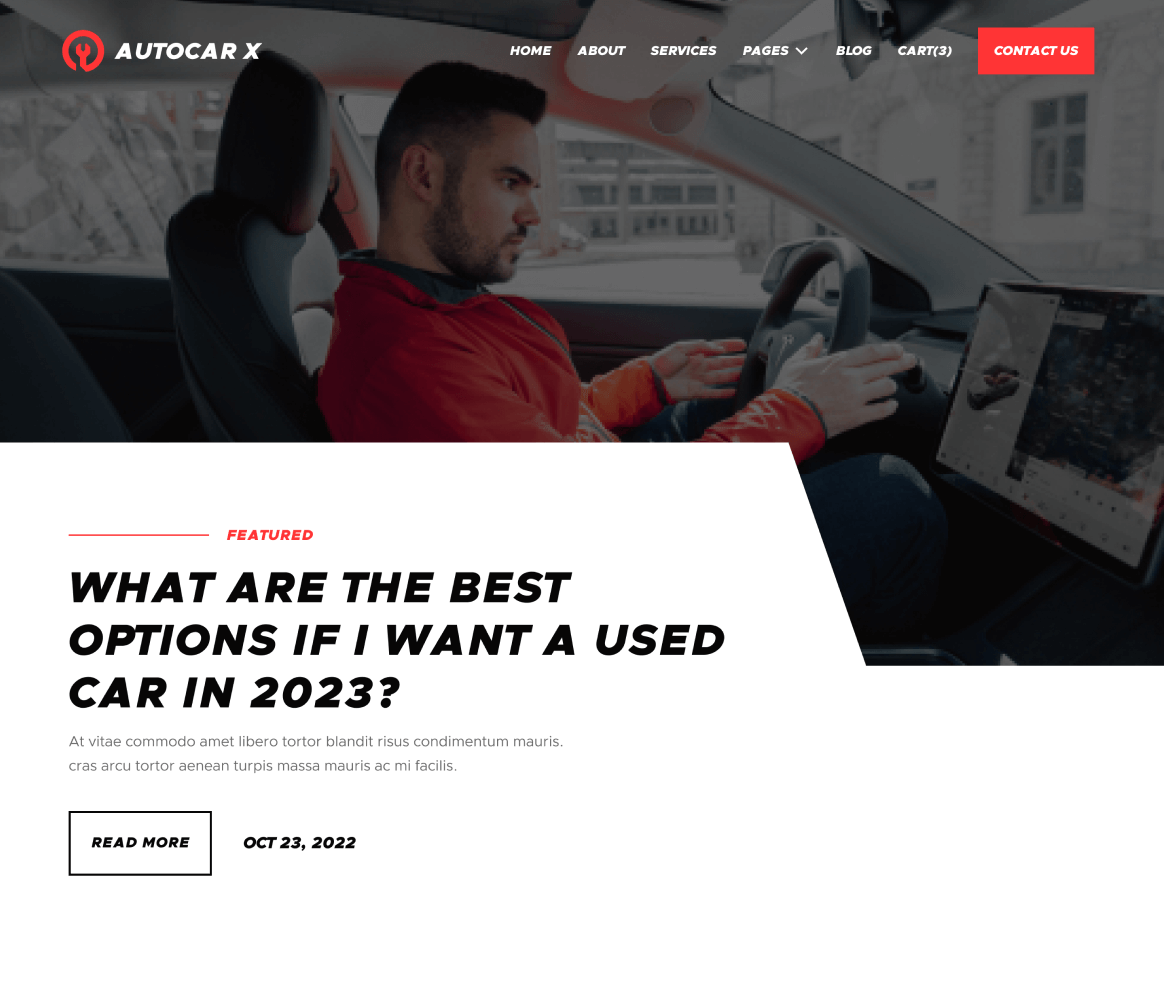 Autocar - Blog page - Automotive Webflow Template