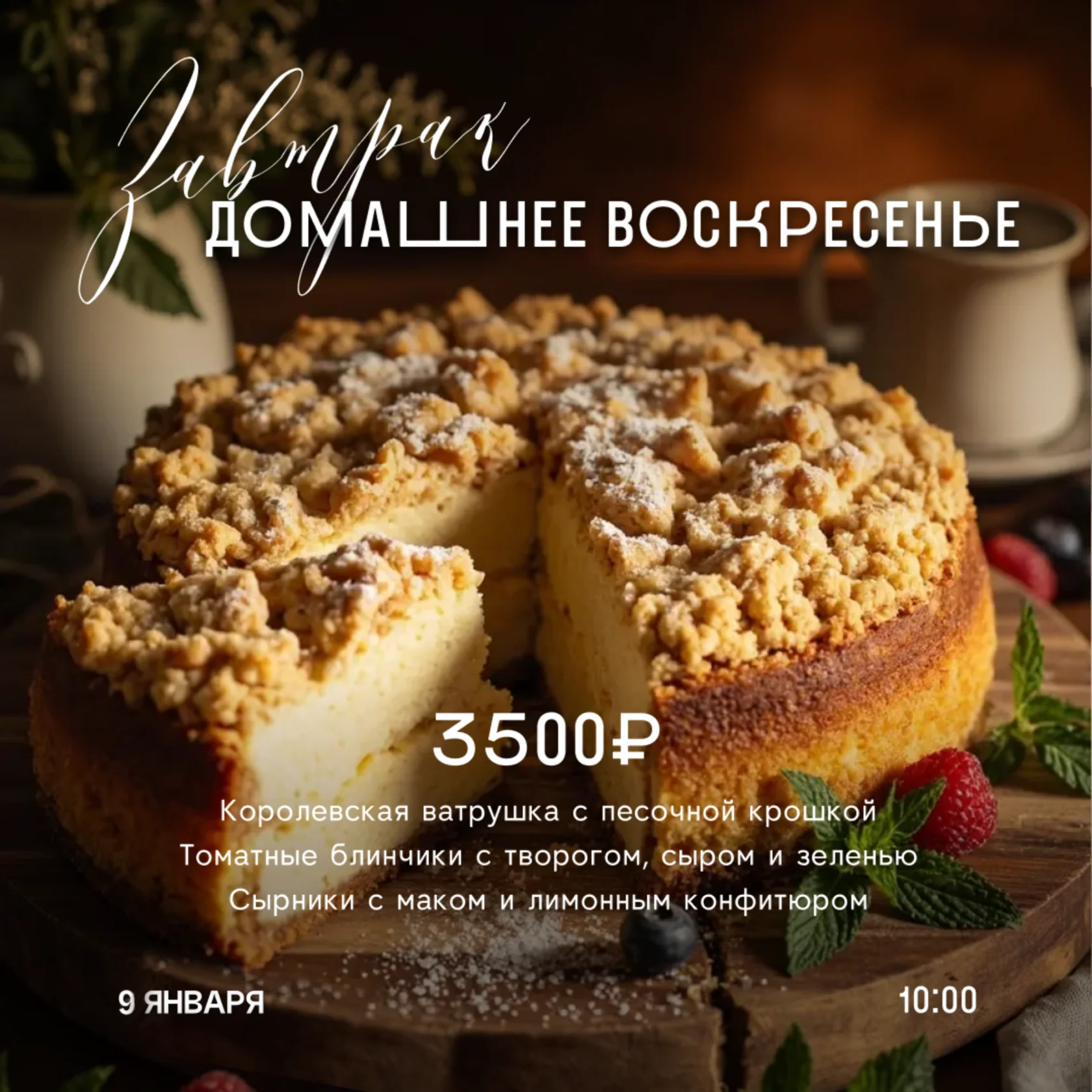 Завтрак “Домашнее воскресенье”