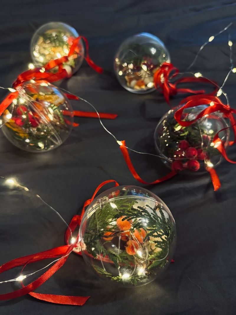 Мастер-класс по гирлянде с прозрачными шариками