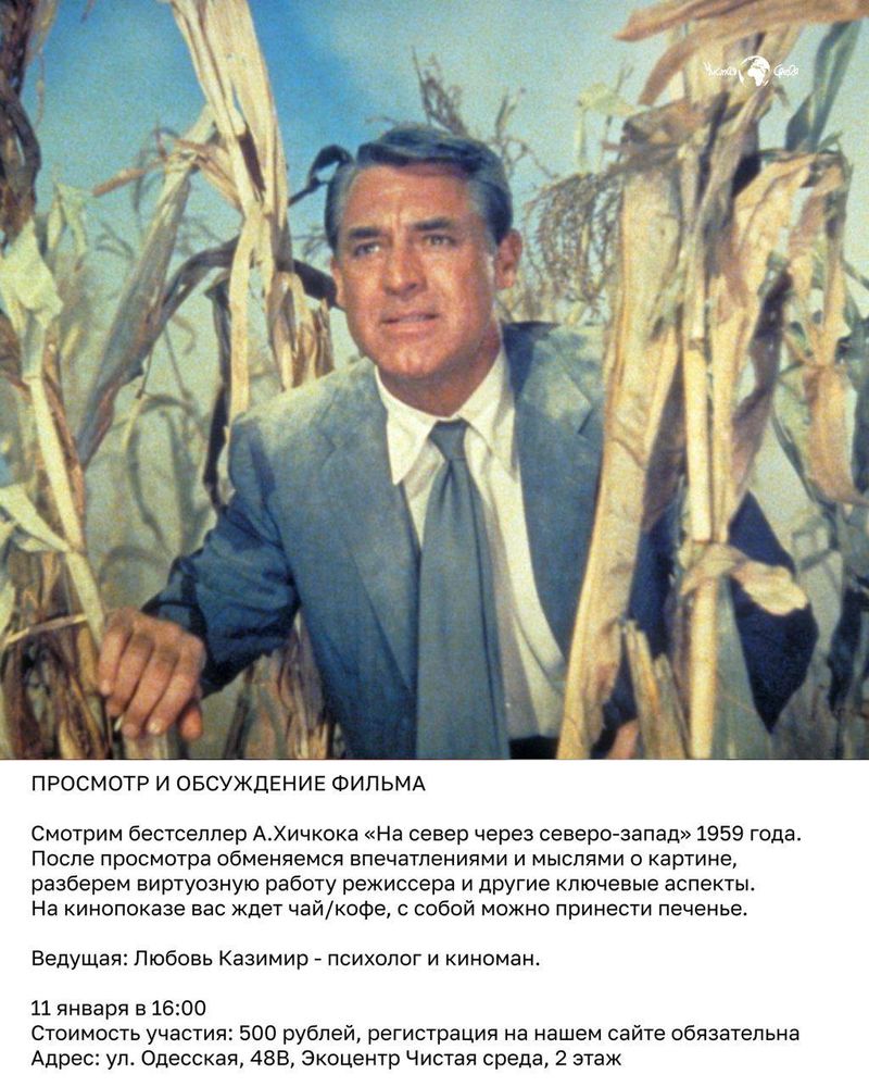 Просмотр и обсуждение фильма 'На север через северо-запад'
