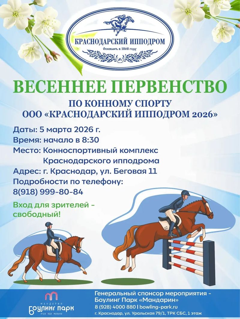 Весеннее первенство по конному спорту