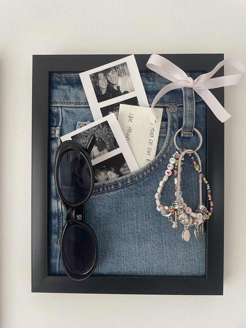 Мастер-класс по созданию ключницы из джинсы и рамки