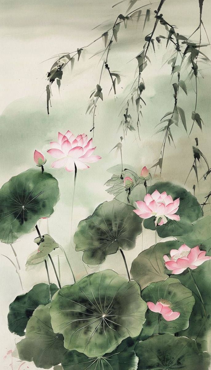 Арт-вечер с рисованием лотосов акварелью