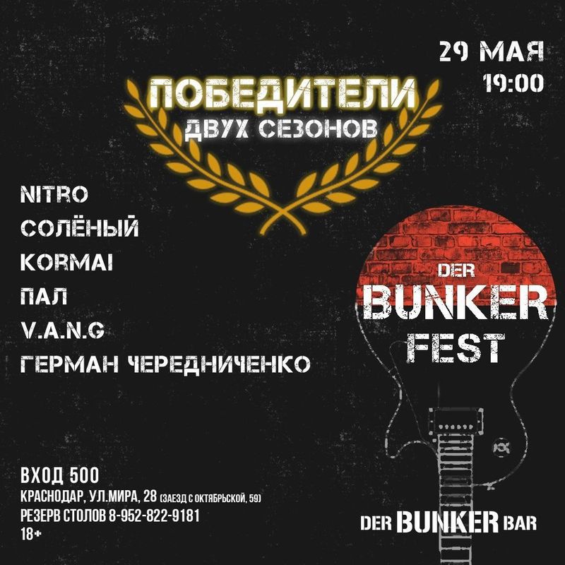 Победители двух сезонов Der Bunker Fest