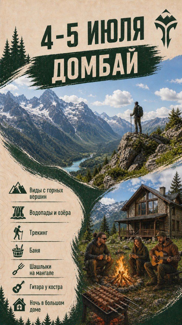 Домбай, 4–5 июля