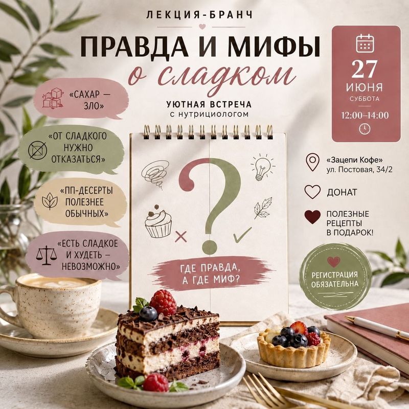 Сахар — зло? Разбираем мифы о сладком