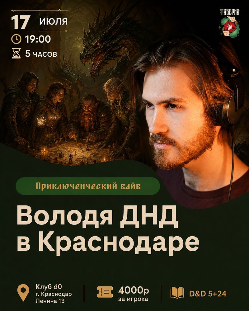 Играем в ДНД (D&D) в Краснодаре