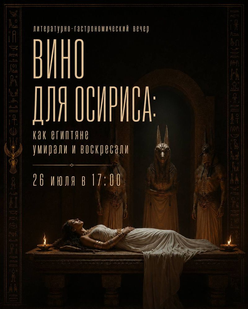 Литературно-гастрономический вечер "Вино для Осириса"