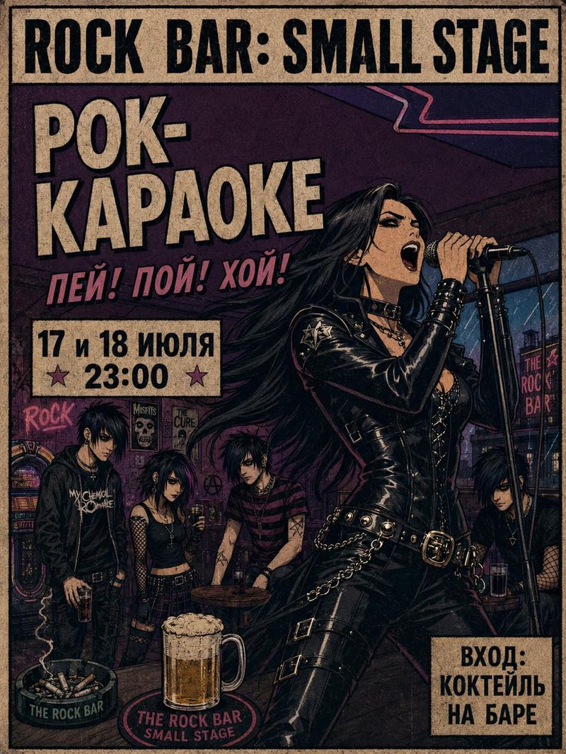 Рок караоке в The Rock Bar Small Stage