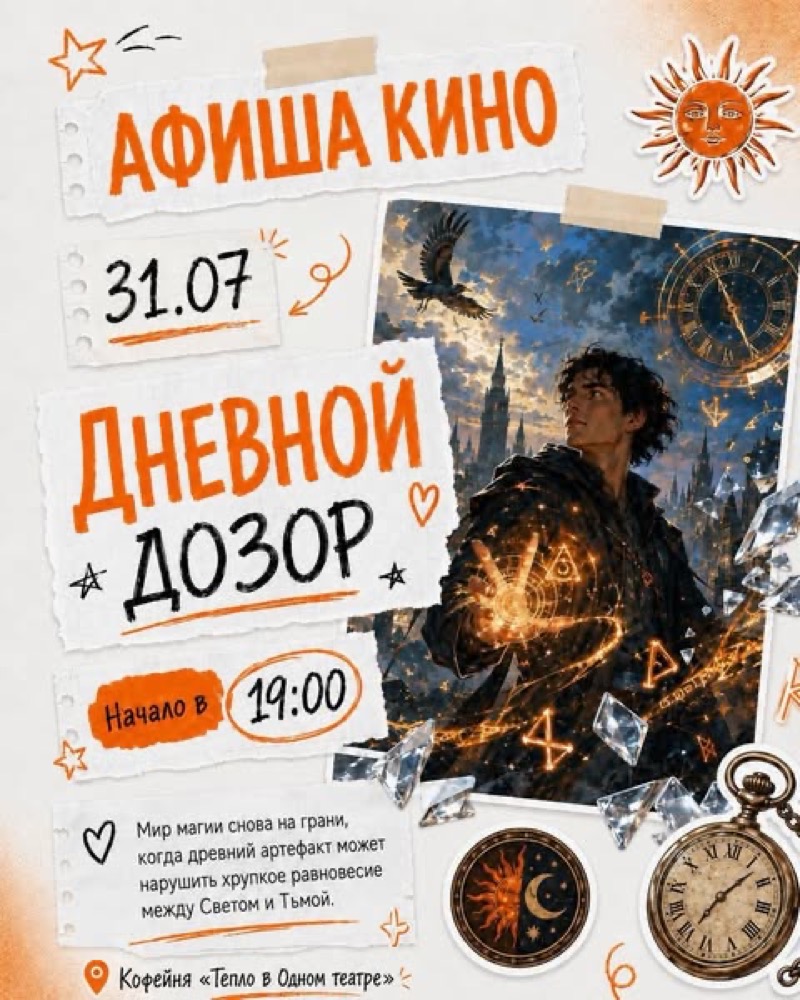 Кинопросмотр «Дневной Дозор» в «Тепло в Одном театре»