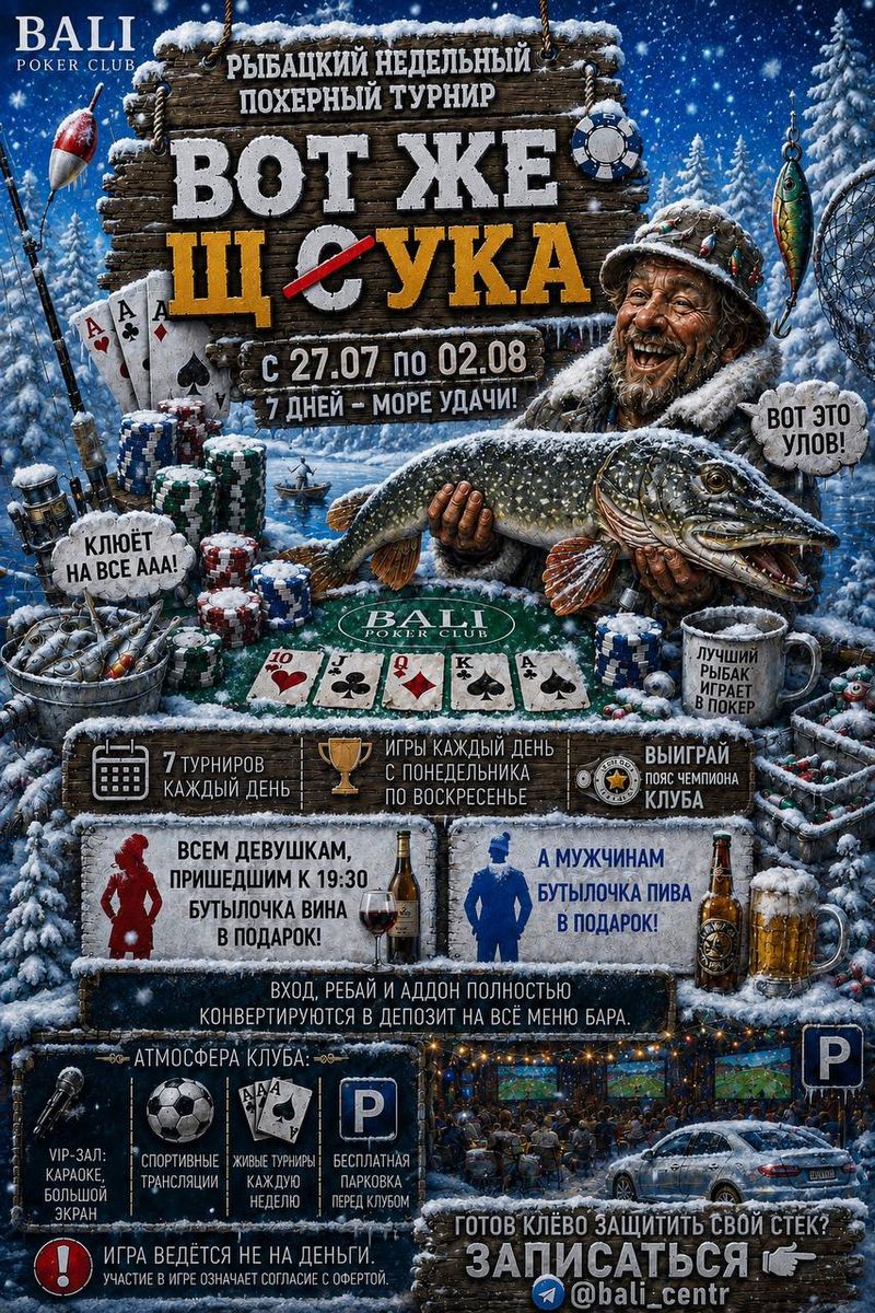 Турнир по спортивному покеру "Вот же Щука"