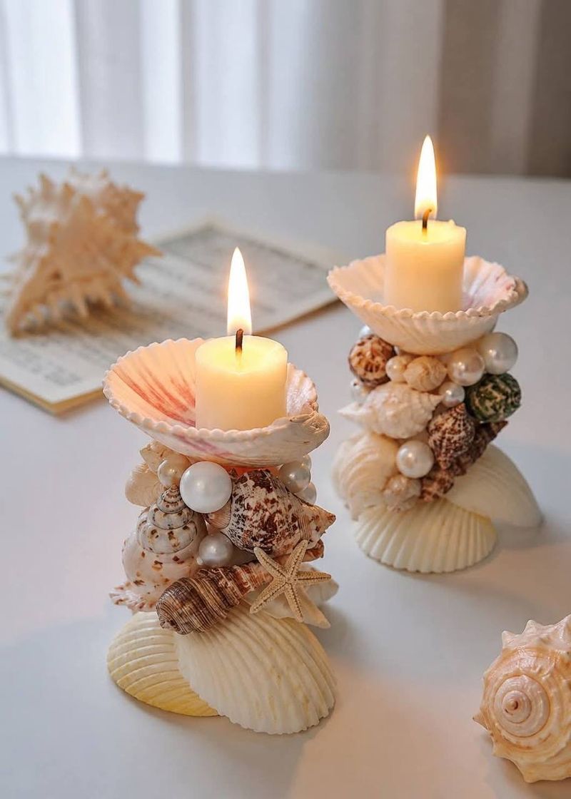 Hand-made with COOL: мастер-класс по созданию подсвечника из ракушек