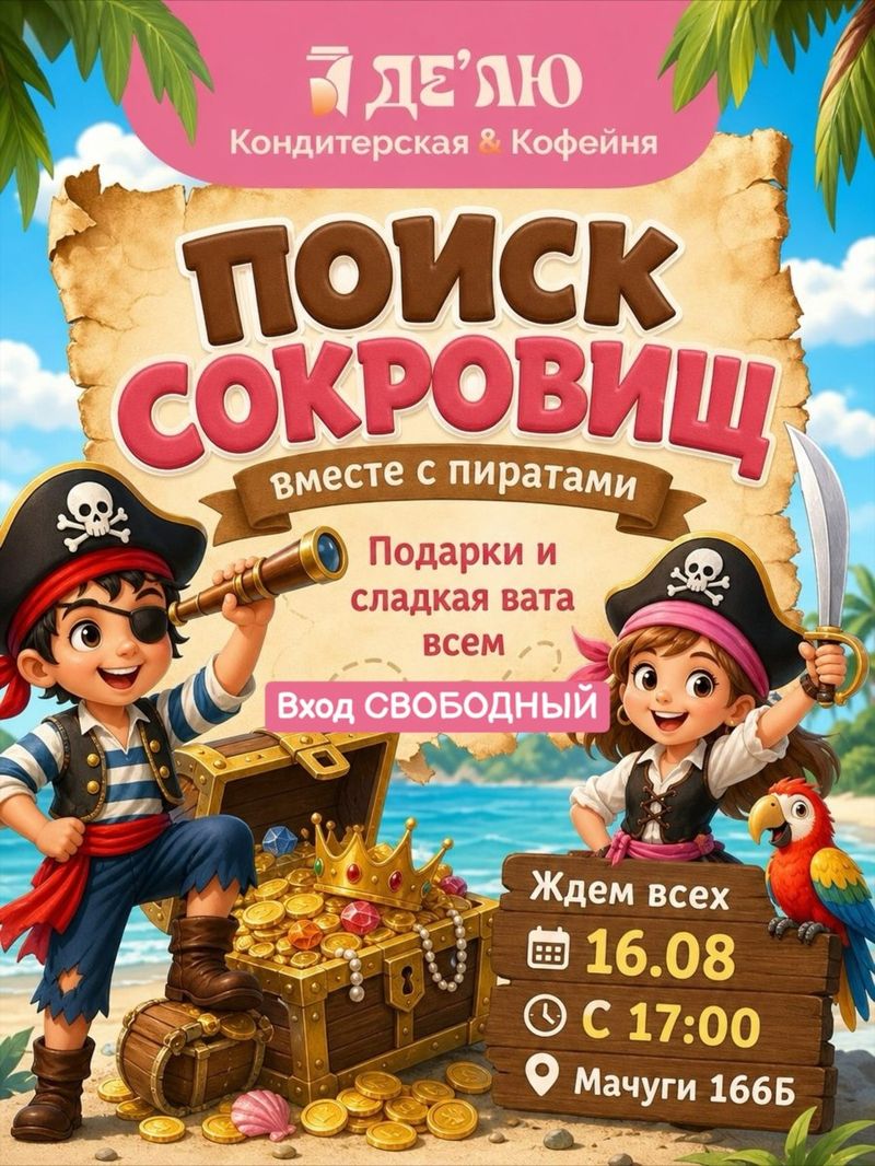 Поиск Сокровищ вместе с пиратами