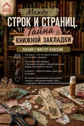 Мастер-класс "Между строк и страниц. Тайна книжной закладки"