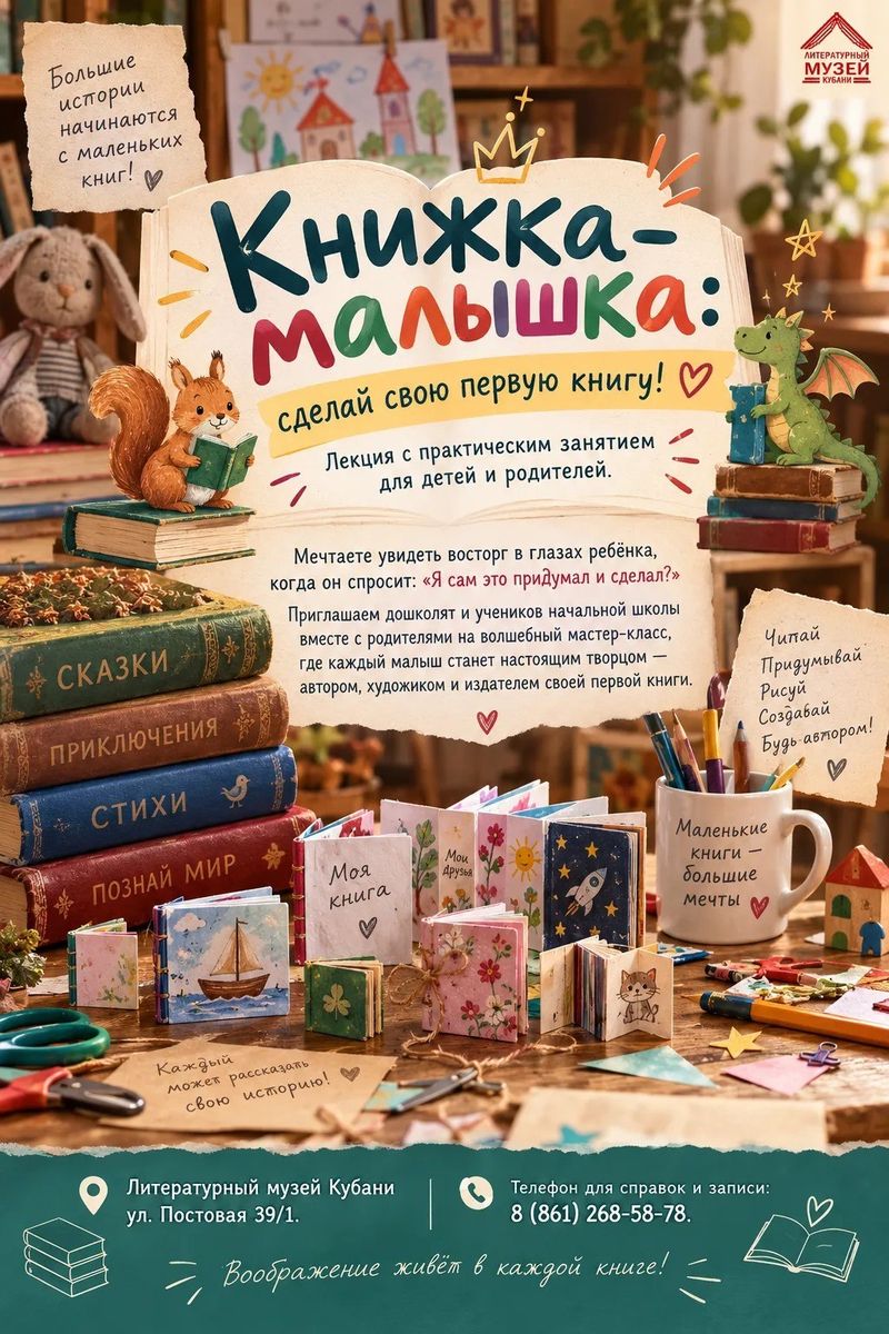 "Книжка-малышка: сделай свою первую книгу!"