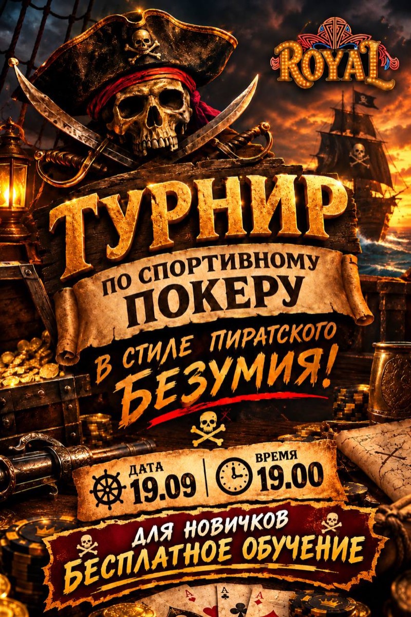 Спортивный покер с пиратами