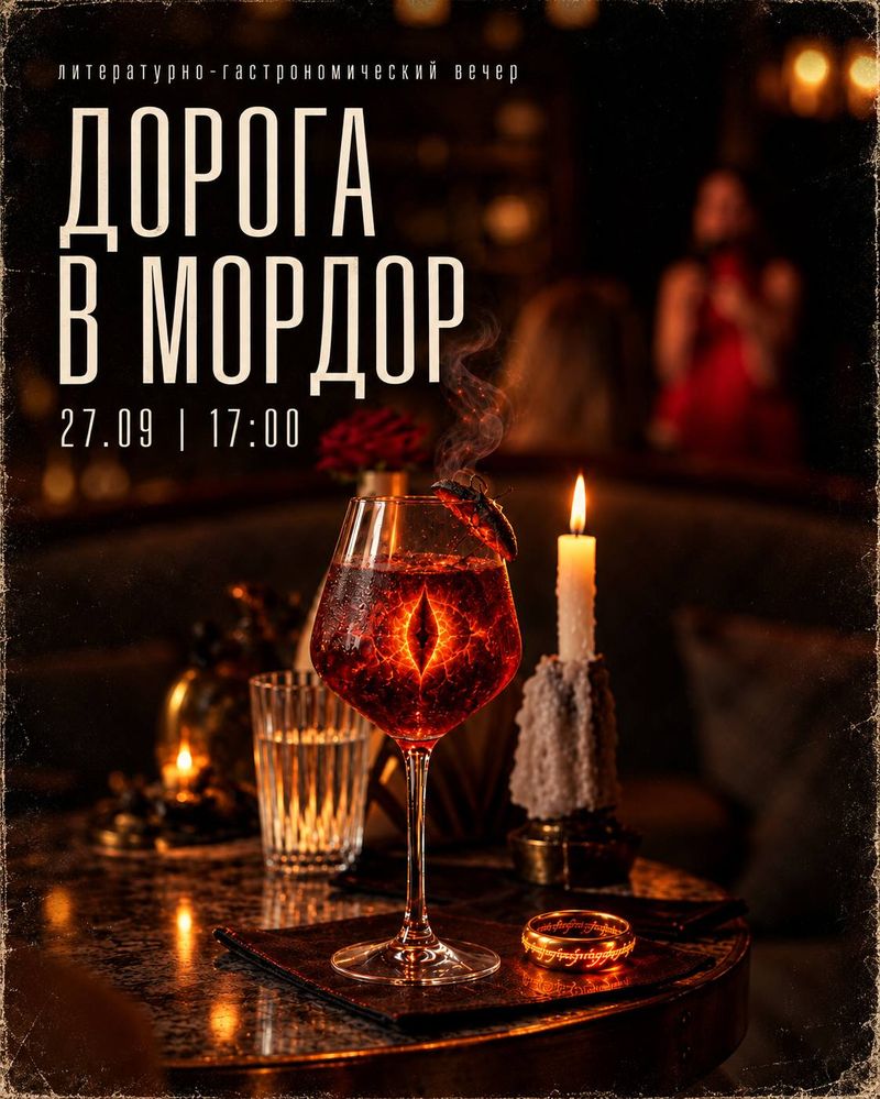 Литературно-гастрономический вечер "Дорога в мордор" (18+)