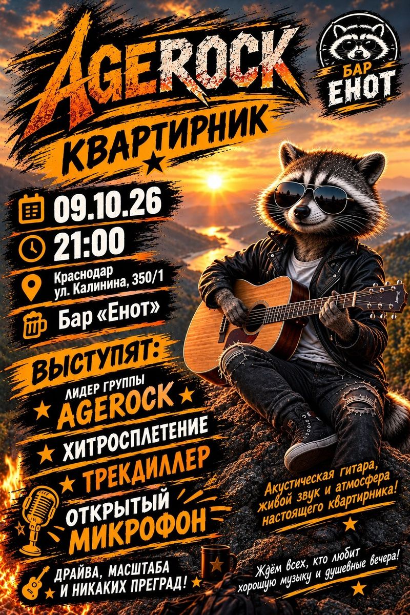 AGEROCK квартирник в баре "Енот"