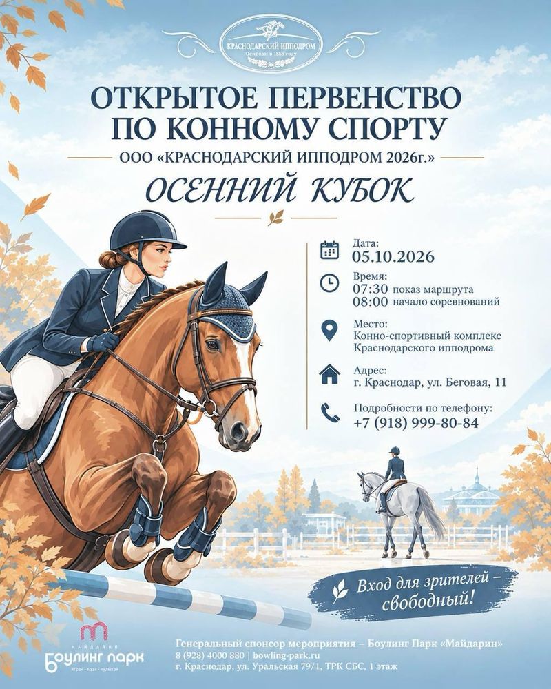 Соревнования по конному спорту в Краснодаре