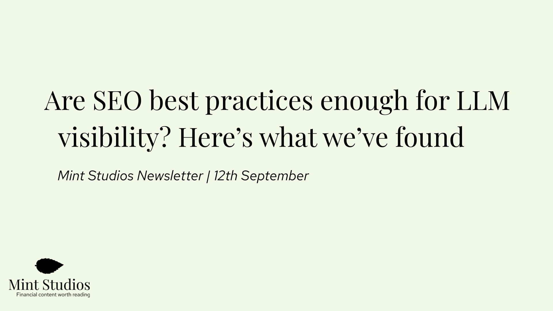 Do SEO articles help you appear on LLMs? Here’s what we’ve found