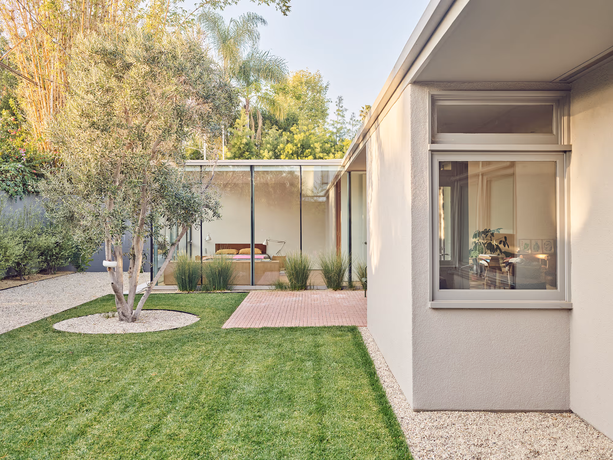 backyard exterior view of Ain house residential project