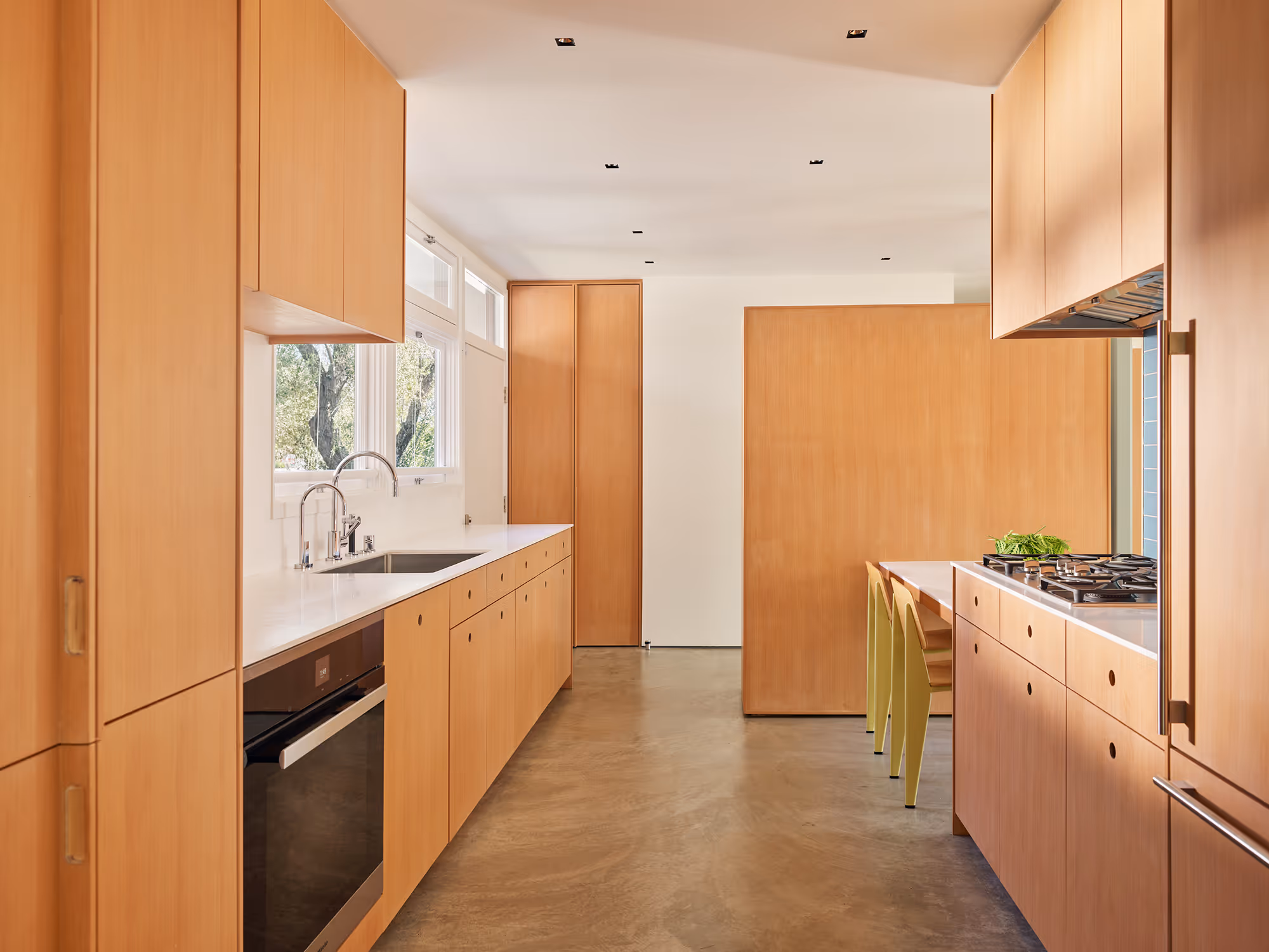 kitchen view with cabinets