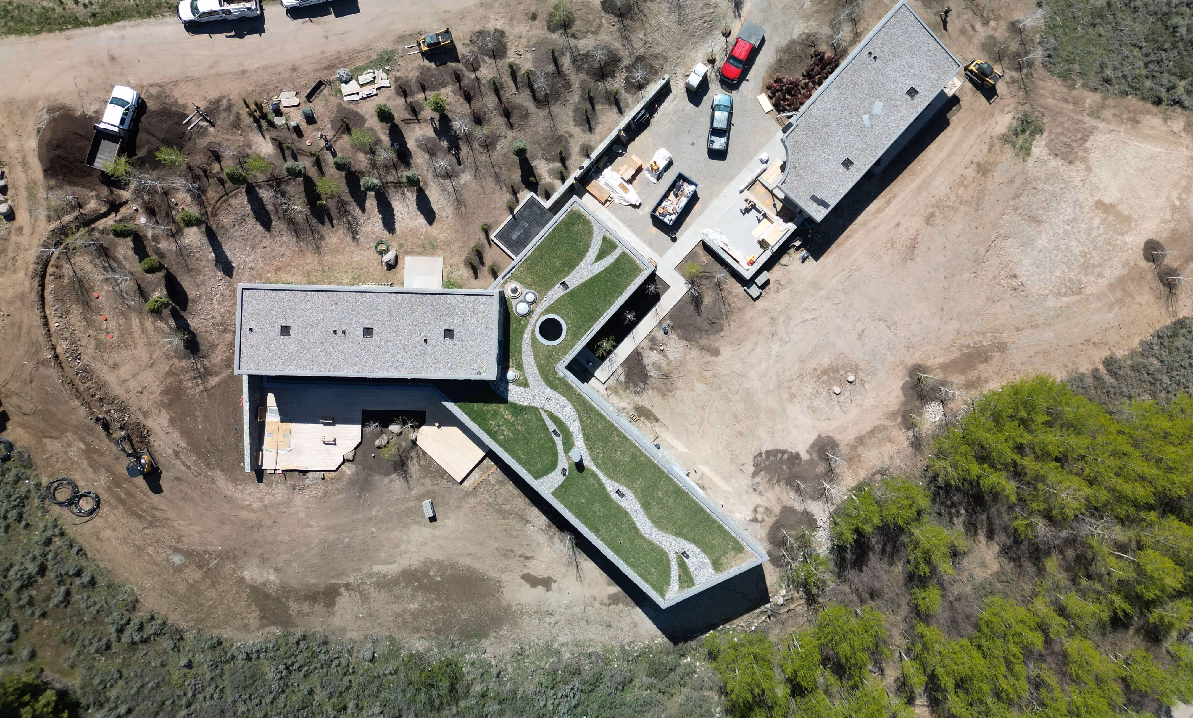aeriel view of jackson wyoming residence