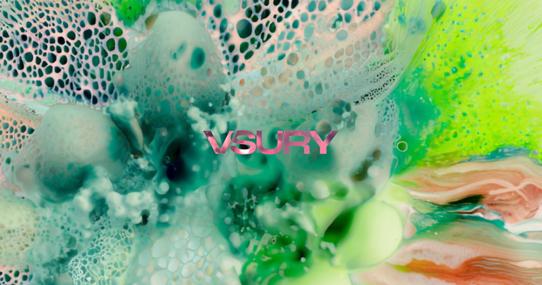 A vibrant abstract composition featuring swirling colors in teal, green, and coral with fluid, organic patterns that suggest data flows and dynamic optimization processes.