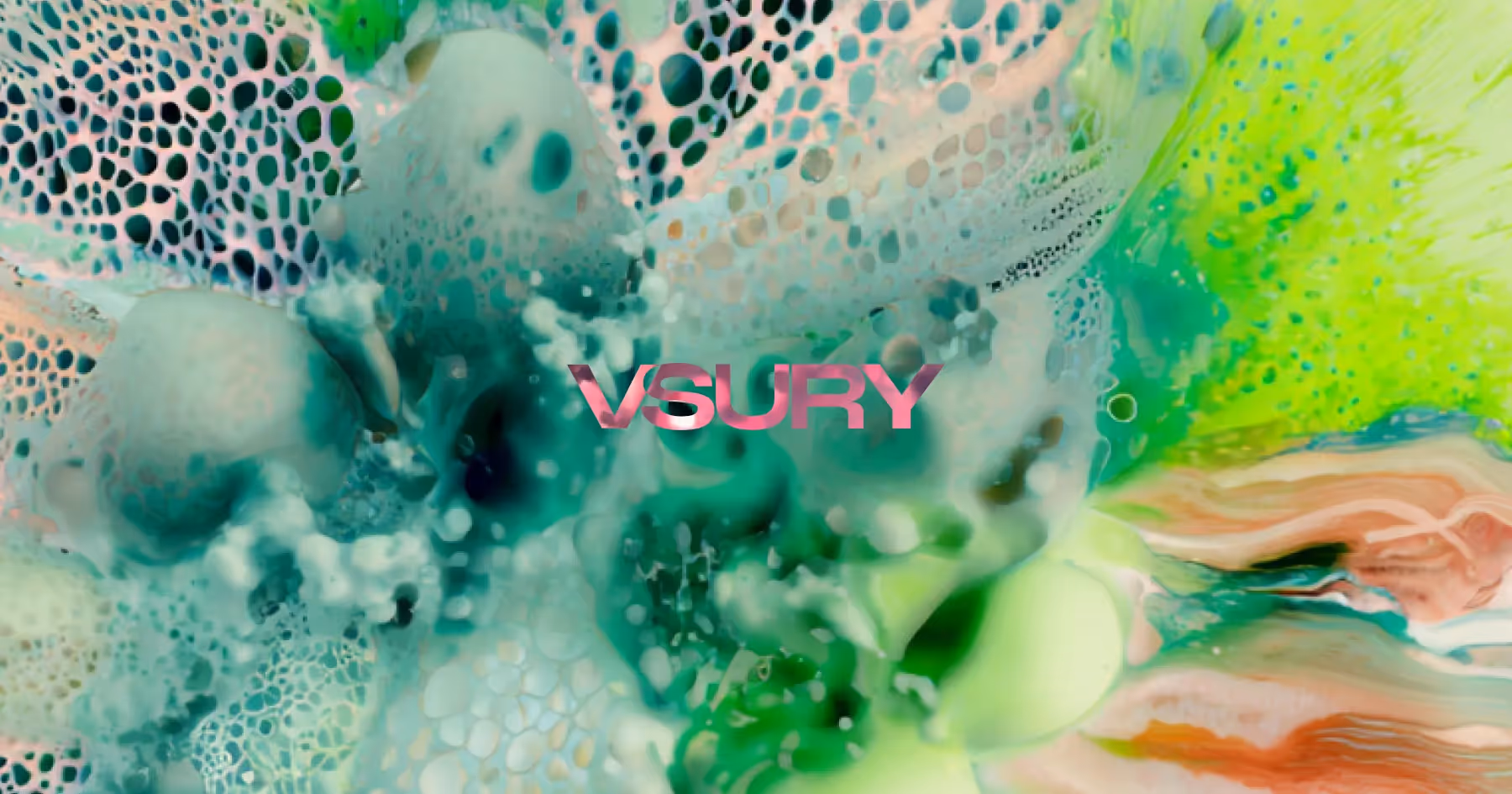 A vibrant abstract composition featuring swirling colors in teal, green, and coral with fluid, organic patterns that suggest data flows and dynamic optimization processes.