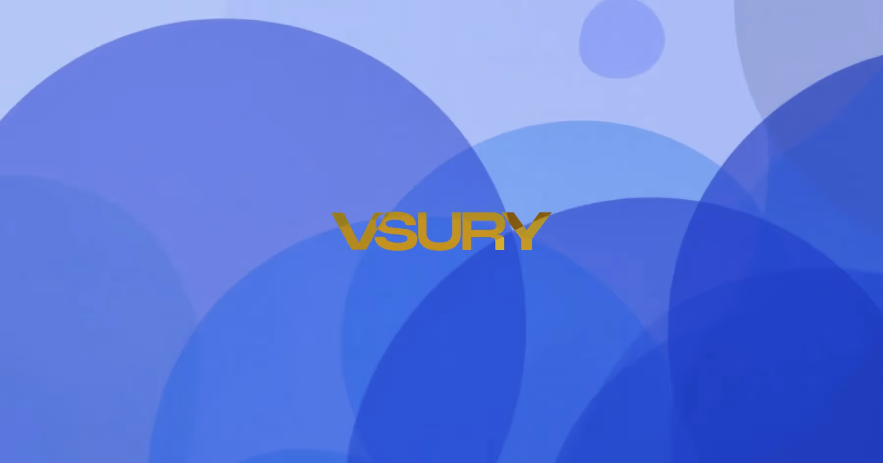 Modern abstract design featuring overlapping blue and purple geometric circles in various shades, creating a contemporary visual that suggests depth, connection, and professional branding expertise.