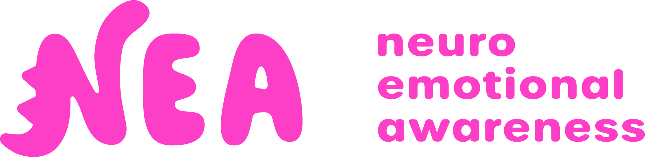 Bright pink logo for NEA Neuro Emotional Awareness