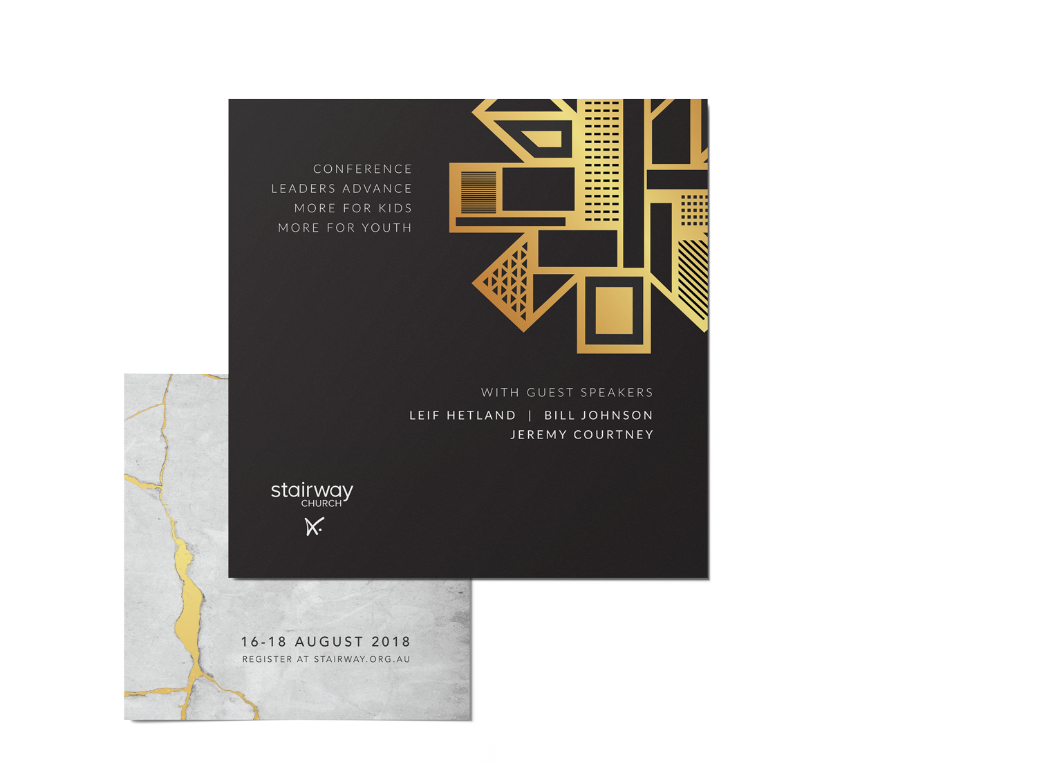 Conference Invitation printout designed within the 2018 More Conference Branding.