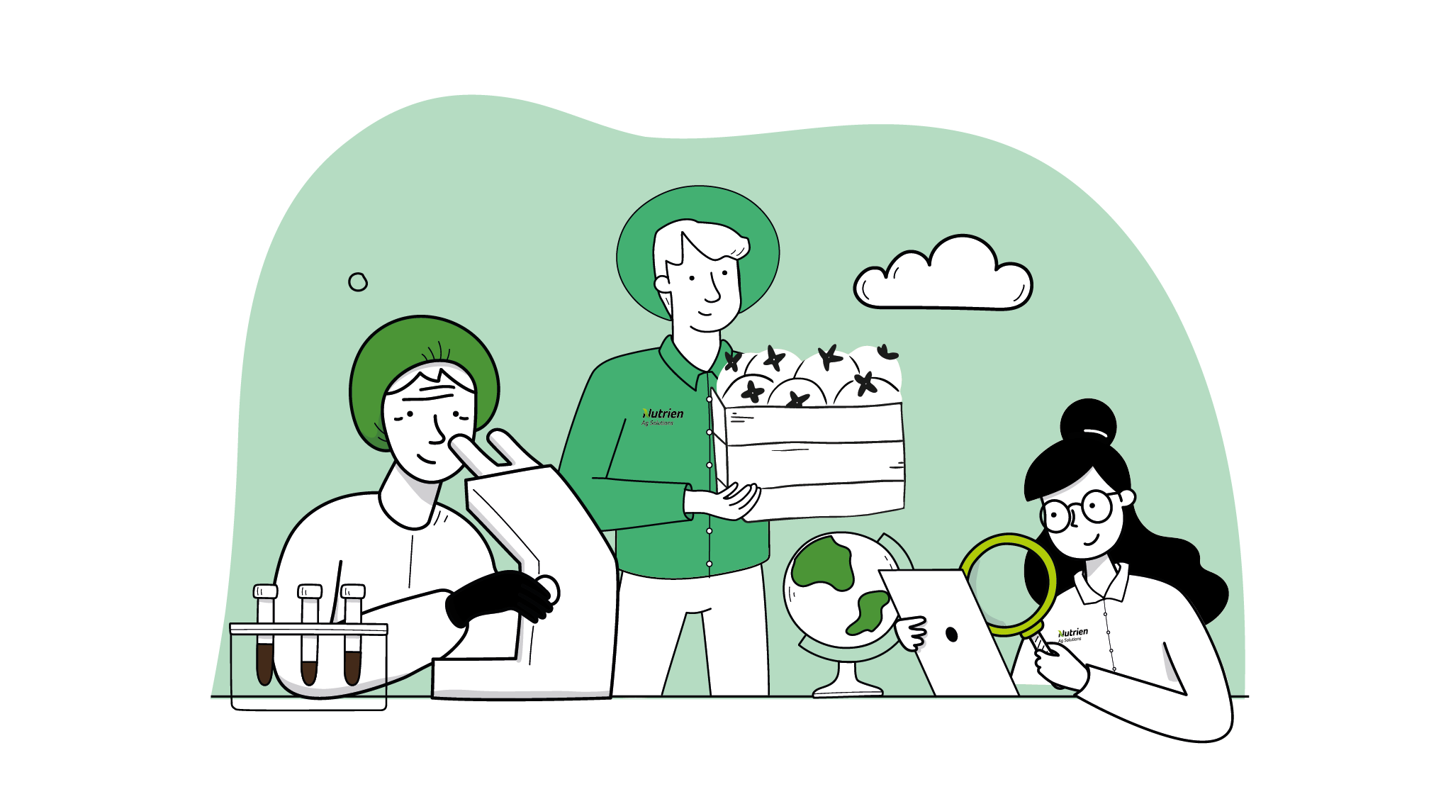 Image of one of Nutrien's EVP pillars-"unique employee experiences".
