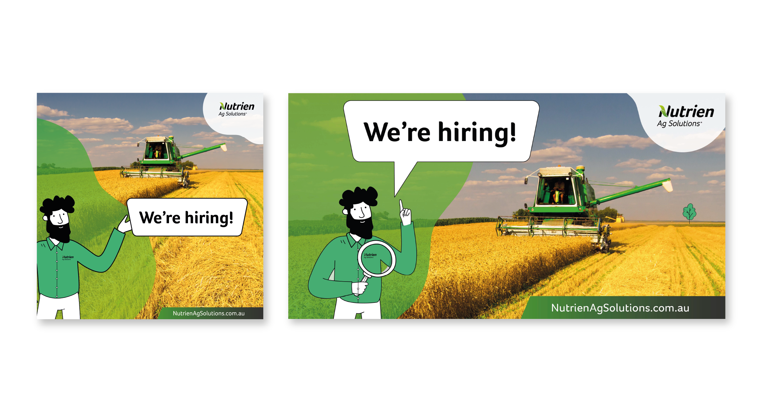 Nutrien social media tiles showcasing their unique employee EVP.