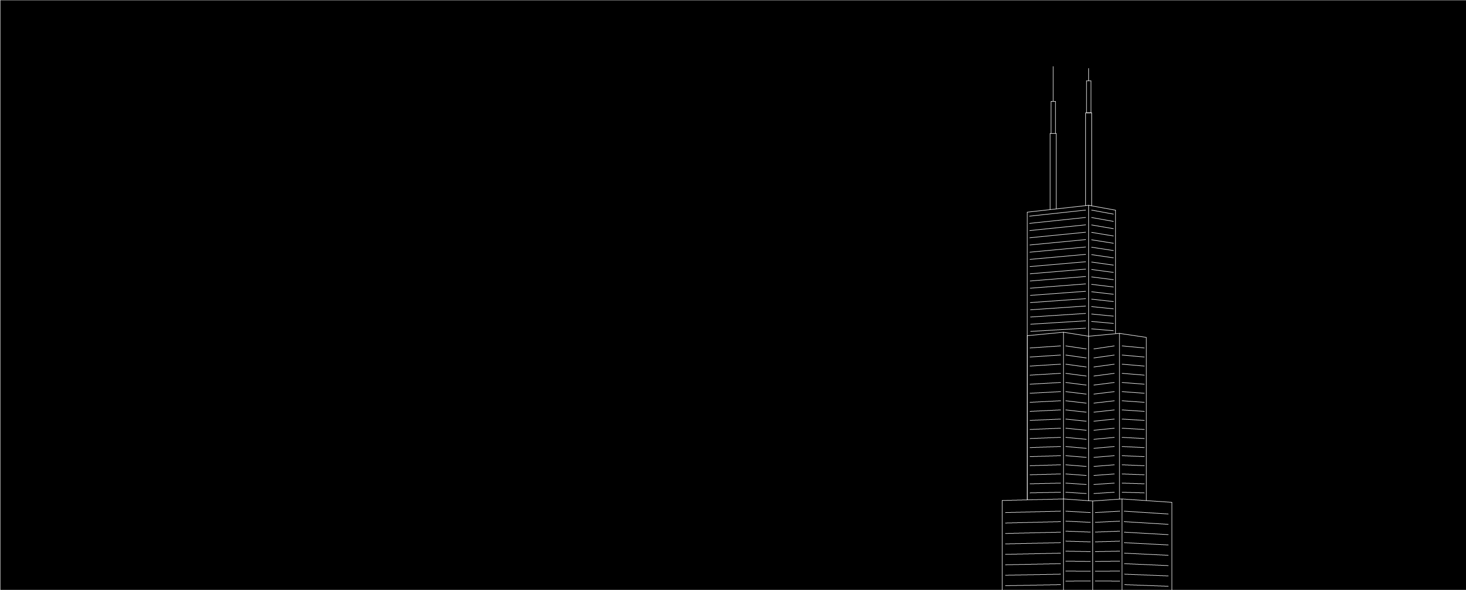 Line illustration of the Willis Tower in Chicago