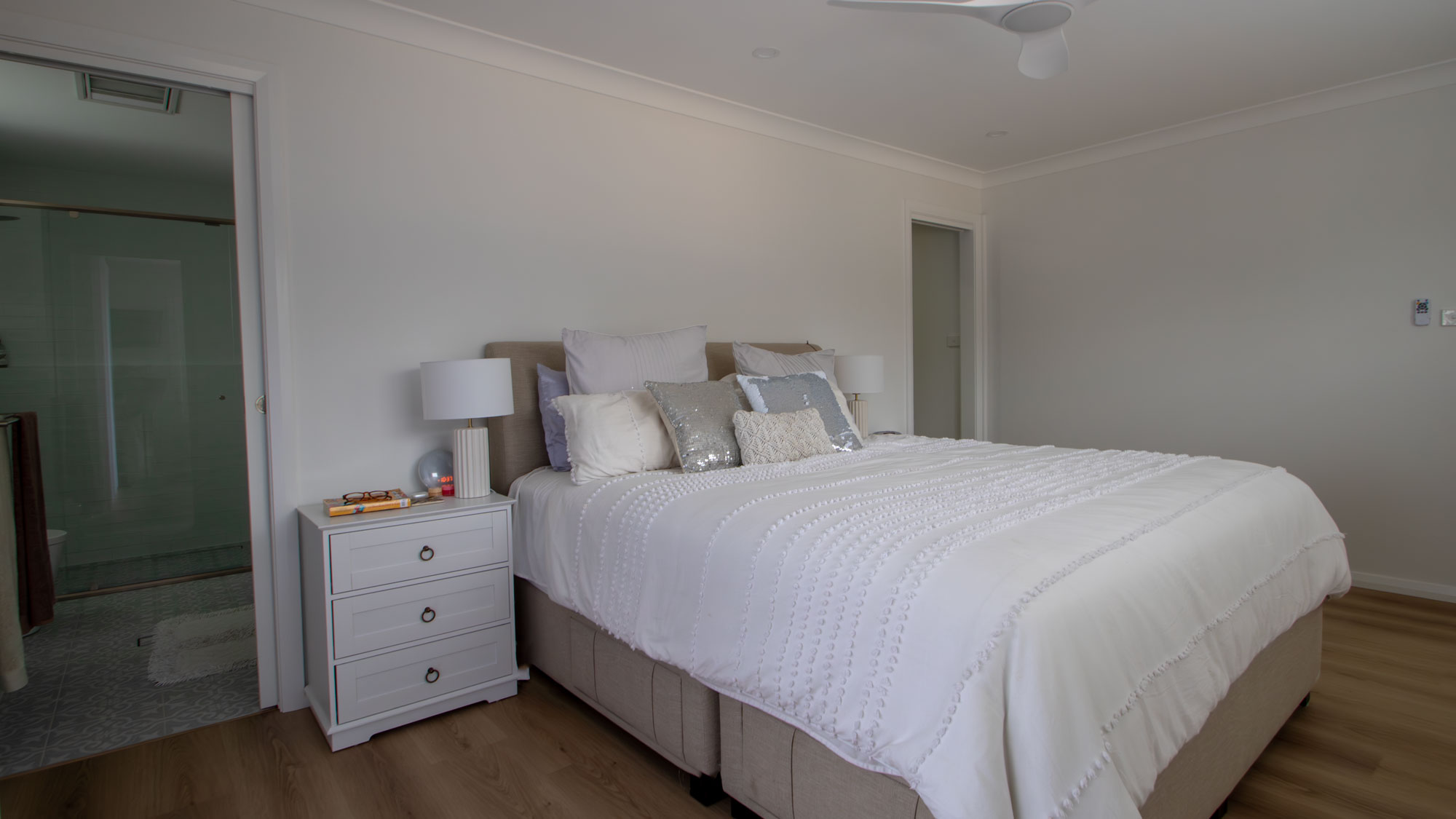 master bedroom with ensuite and walk-in robe