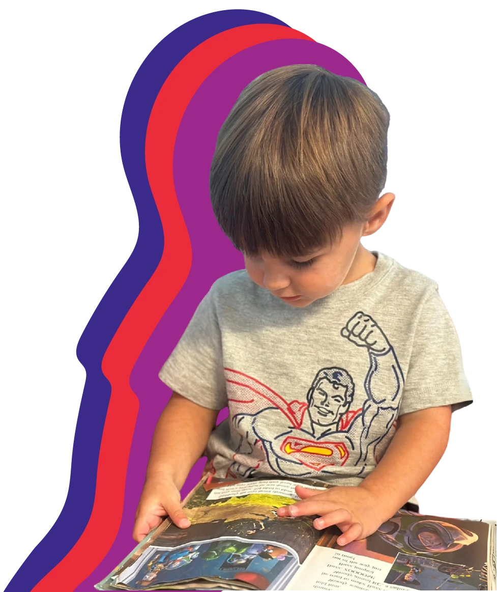 Male child reading