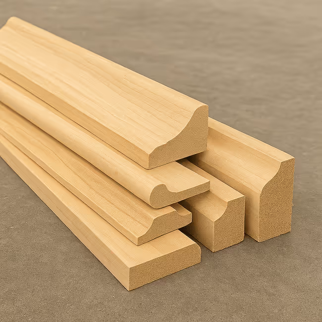 6 molduras de madera con diferentes formas