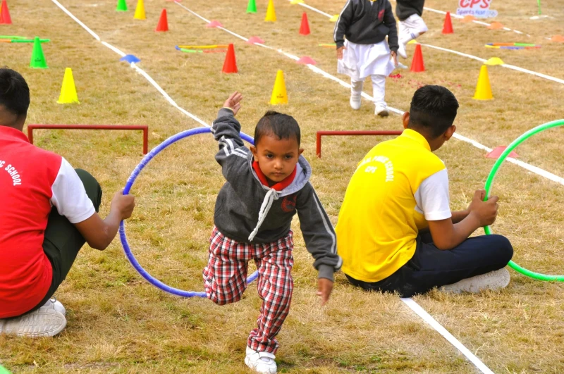 Students showcasing their athletic spirit during the inter-school sports meet.